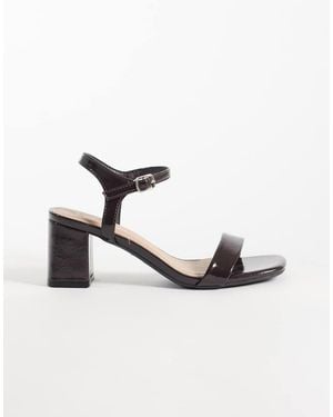 New Look Low Block Heel Shoes - Metallic
