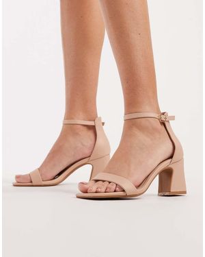 SEQWL Leal Block Heel Sandals - Natural