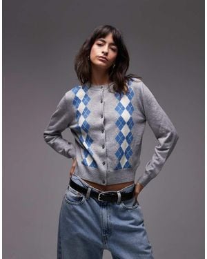 Levi's Cárdigan Con Patrón De Rombos Tara De - Gris