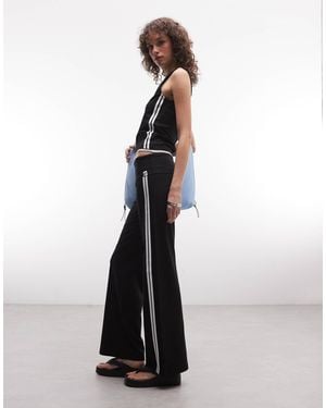 Collusion Low Rise Flared Track Pant Co-ord - White