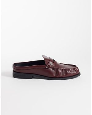 ASOS Mocassini Sabot Bordeaux - Marrone