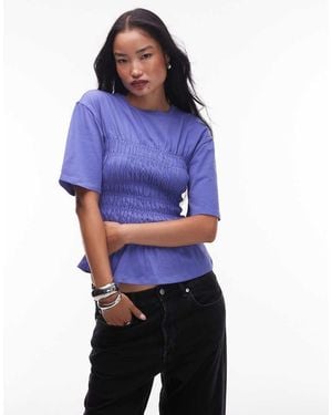 & Other Stories Top With Ruche Corset Detail - Purple