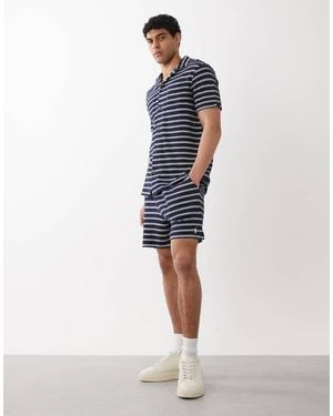 Polo Ralph Lauren Icon Logo Knitted Striped Shorts - Blue