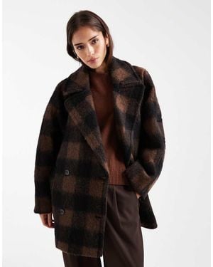 ASOS Premium Oversized Wool Blend Pea Coat - Black