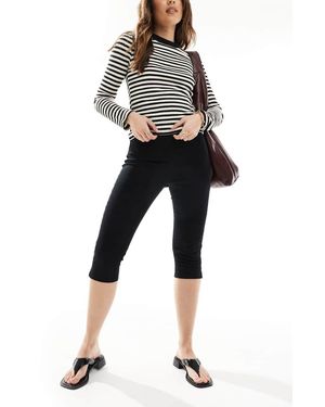 New Look Denim Capri Trousers - Black