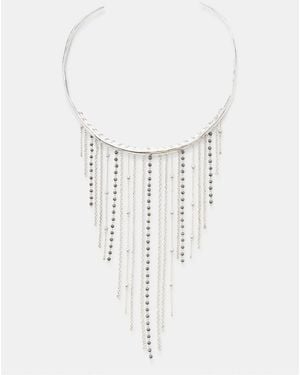 Stradivarius Collana Choker A Cascata Grigia - Blu