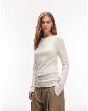 ARKET Jersey Boatneck Rib Babylock - Natural
