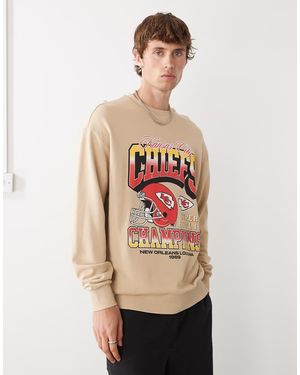 KTZ Kansas City Chiefs Oversized Sweatshirt - Natural