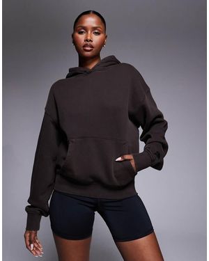 4505 Icon Rest Day Heavyweight 440gsm Cotton Cocoon Oversized Hoodie - Blue
