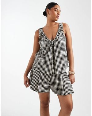 ASOS Asos Design Curve Pleat Front Co-ord Shorts - Multicolor