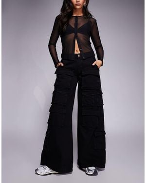 Courtside Baggy Denim Jeans - Black