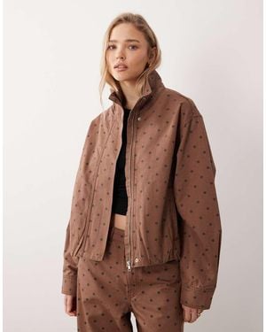 Mango Dots Track Jacket - Brown