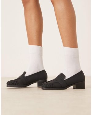 Raid Aarvi Square Toe Loafers - Black