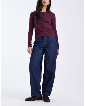 Vero Moda Vaqueros De Talle Alto Y Pernera Barrel Con Enjuagado Kirsa De -Azul Marino