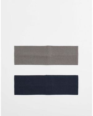 Weekday Wide Jersey Headband 2-pack - Grey