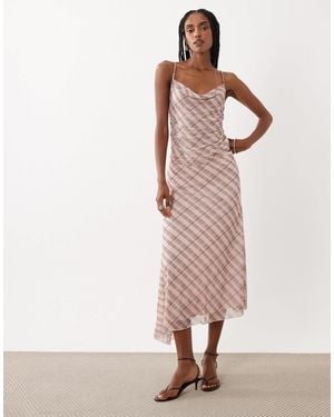 Mango Illo Cowl Neck Strappy Top Co-ord - Pink
