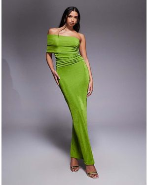 Aria Cove Double Layered Slinky Multiway Bodycon Maxi Dress - Green