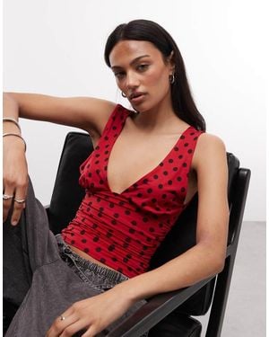 Collusion Plunge Halter - Red