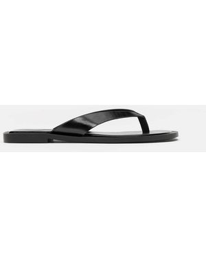 Pull&Bear – flache sandalen - Schwarz
