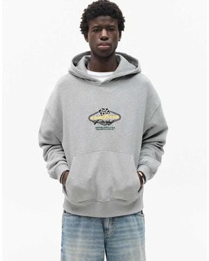 Pull&Bear Hooded Sweatshirt Good Year License - Grey