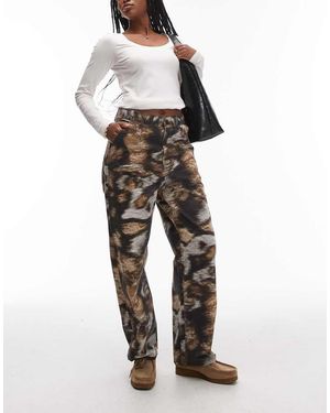Carhartt Pantalones De Corte Suelto Con Estampado De Camuflaje Efecto Perro Brandon Single Knee De - Multicolor