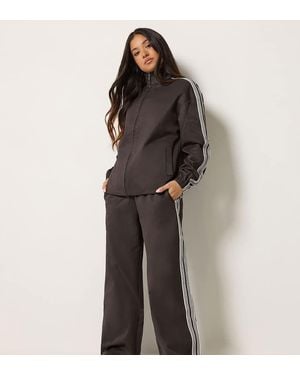 PixieGirl Petite Wide Leg Joggers - Brown