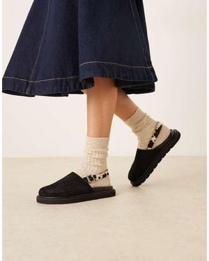 Walk London Holly Backstrap Mule - Blue