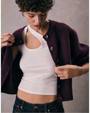 Stradivarius Gebreid Vest Met Knoopsluiting - Zwart