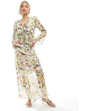 French Connection Hallie Maxi Skirt Co-ord - White