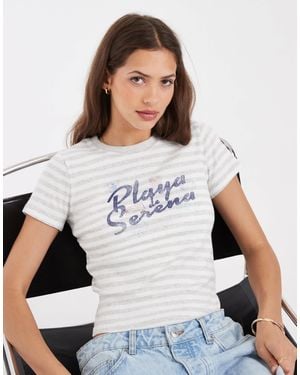 Hollister Playa Graphic Baby Tee - White