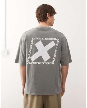 Collusion Logo T-Shirt - Grey