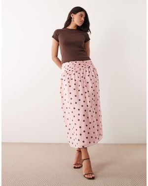Forever New – geraffter maxirock - Pink