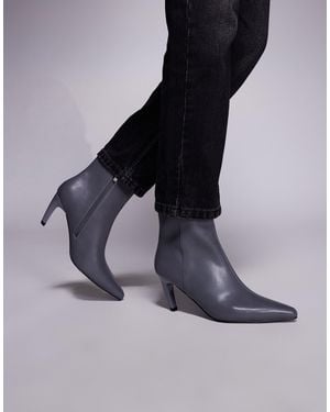 SIMMI Simmi London Lorenzo Heeled Mid Ankle Boots - Black