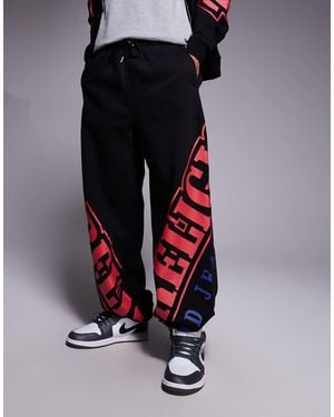 TRUE RELIGION Overarch Drawstring Logo Co-Ord Jogger - Black