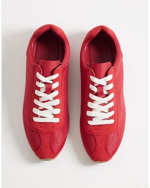 ASOS Retro-sneaker zum schnüren aus em nylon - Rot