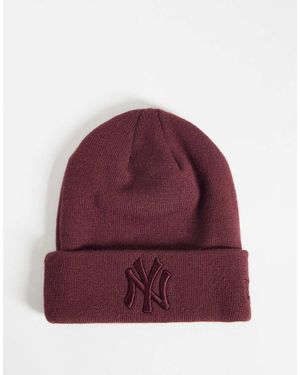 KTZ Gorro De Punto Con Vuelta Y Logo Tonal De Ny Yankees En-Rojo