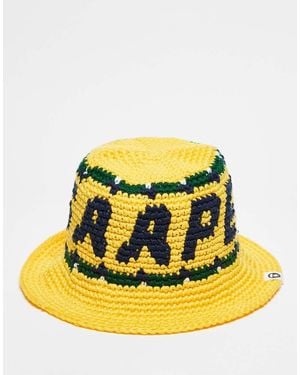 Aape By A Bathing Ape Aape By A Bathing Ape Knitted Bucket Hat - Yellow