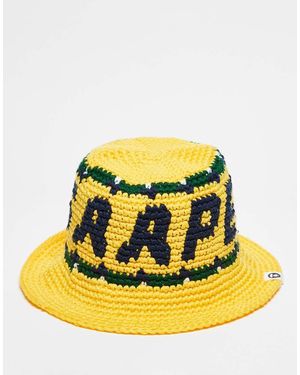 Aape By A Bathing Ape Sombrero De Pescador De Punto De - Amarillo