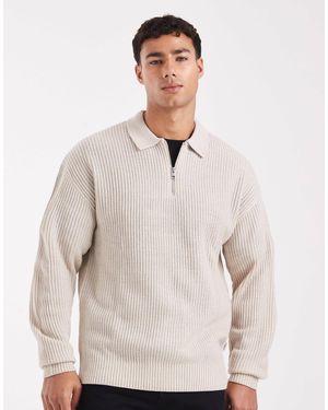 JJ Rebel – oversize-strickpullover - Natur
