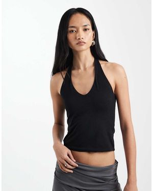Cotton On All Day V Neck Halter - Black