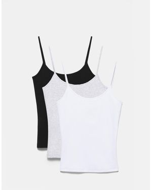 Pull&Bear – packung riemchen-tanktops - Grau