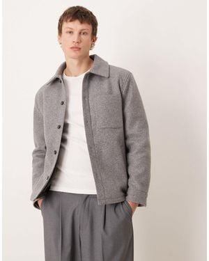 Mango Oversized Shacket - Gray