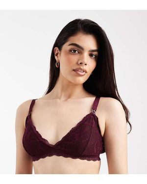 Mama.licious Mamalicious Maternity Soft Lace Nursing Bralette - Purple
