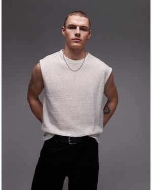 TOPMAN – oversize-tanktop - Grau
