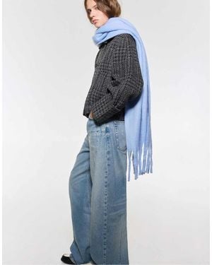 Pull&Bear Mohair-Look Scarf - Blue