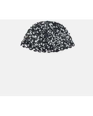 Stradivarius Cappellino A Fiori Con Paillettes - Nero