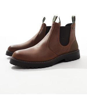 Barbour Patton Waterproof Leather Chelsea Boots - Grey