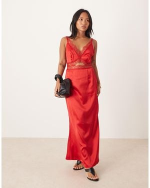 Never Fully Dressed Petite Mimi Slip Midaxi Dress - Red