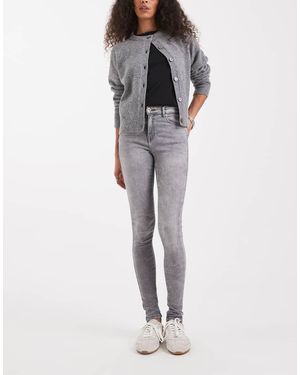 ONLY Vaqueros Lavado De Corte Pitillo Con Diseño Push Up De - Gris