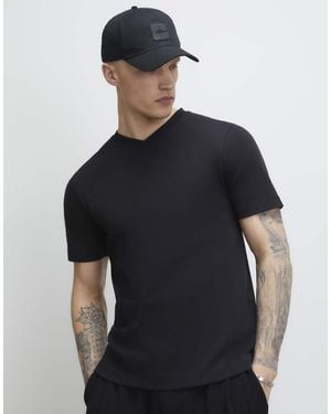 River Island Essential Slim Fit V Neck T-Shirt - Blue